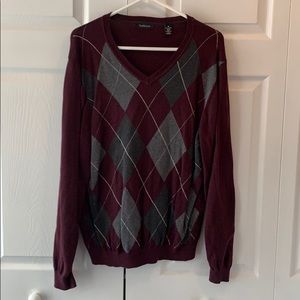 Van Heusen Men’s Medium Sweater Maroon/Grey
